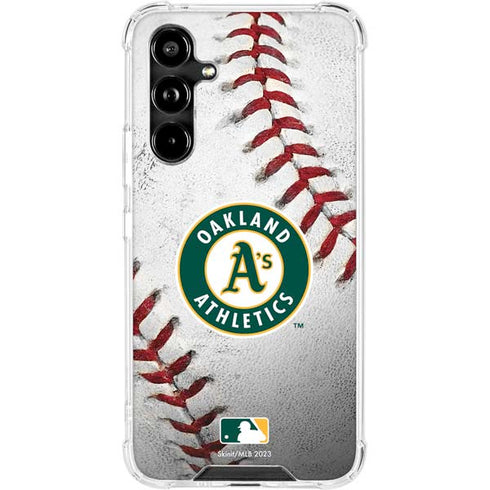 MLB Oakland Athletics Game Ball Galaxy A54 5G Clear Case