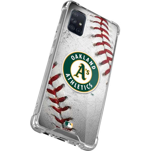 MLB Oakland Athletics Game Ball Galaxy A71 5G Clear Case