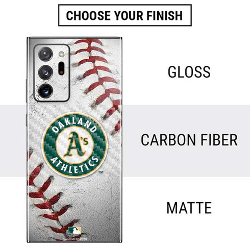 MLB Oakland Athletics Game Ball Galaxy Note20 Ultra 5G Skin
