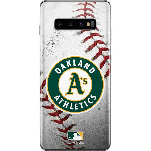 MLB Oakland Athletics Game Ball Galaxy S10 Plus Skin
