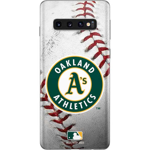 MLB Oakland Athletics Game Ball Galaxy S10 Skin