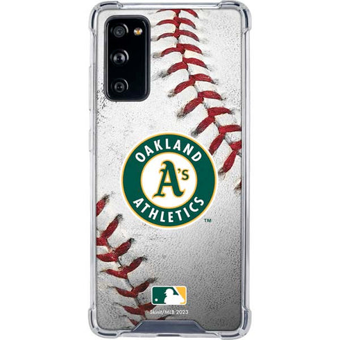 MLB Oakland Athletics Game Ball Galaxy S20 FE Clear Case