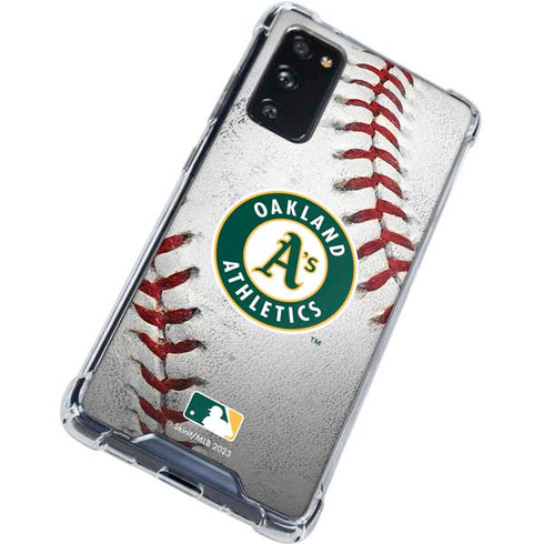 MLB Oakland Athletics Game Ball Galaxy S20 FE Clear Case