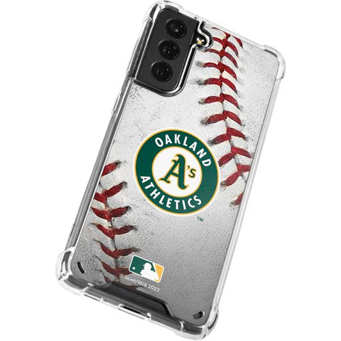 MLB Oakland Athletics Game Ball Galaxy S21 5G Clear Case