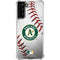 MLB Oakland Athletics Game Ball Galaxy S21 FE Clear Case