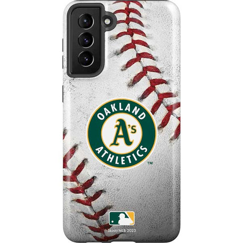MLB Oakland Athletics Game Ball Galaxy S21 FE Pro Case