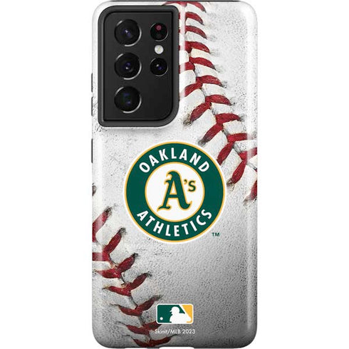 MLB Oakland Athletics Game Ball Galaxy S21 Ultra 5G Pro Case