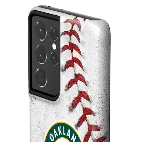 MLB Oakland Athletics Game Ball Galaxy S21 Ultra 5G Pro Case
