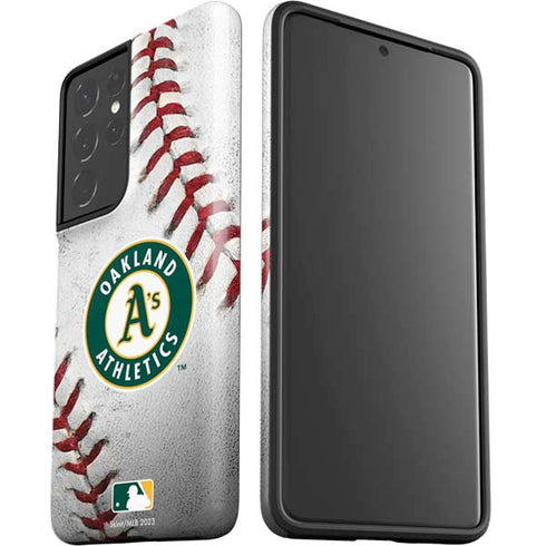 MLB Oakland Athletics Game Ball Galaxy S21 Ultra 5G Pro Case