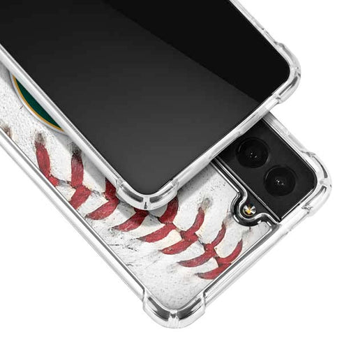 MLB Oakland Athletics Game Ball Galaxy S22 Plus Clear Case