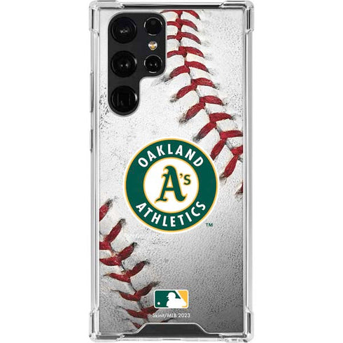 MLB Oakland Athletics Game Ball Galaxy S22 Ultra Clear Case