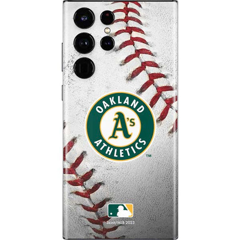 MLB Oakland Athletics Game Ball Galaxy S22 Ultra Skin