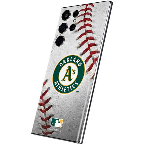 MLB Oakland Athletics Game Ball Galaxy S22 Ultra Skin