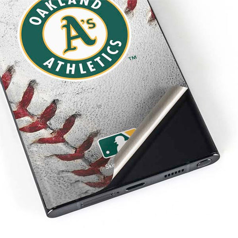 MLB Oakland Athletics Game Ball Galaxy S22 Ultra Skin