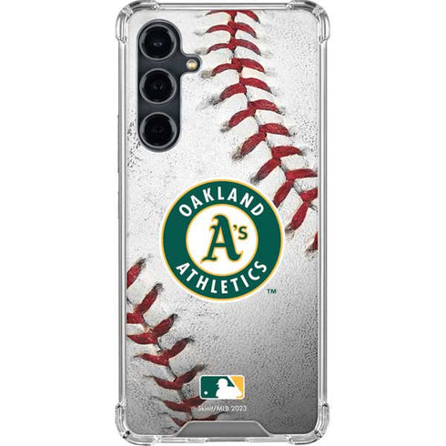 MLB Oakland Athletics Game Ball Galaxy S23 FE Clear Case