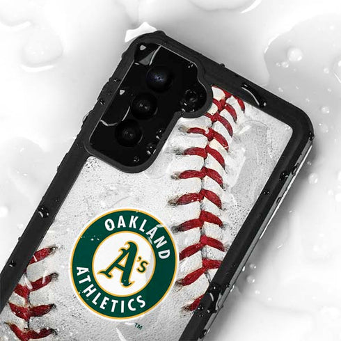 MLB Oakland Athletics Game Ball Galaxy S23 Plus Waterproof Case