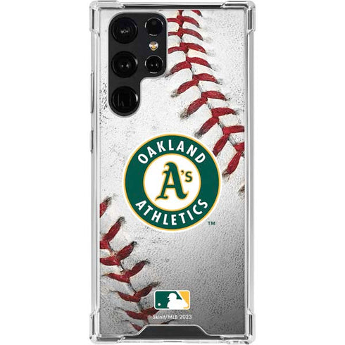 MLB Oakland Athletics Game Ball Galaxy S24 Ultra Clear Case