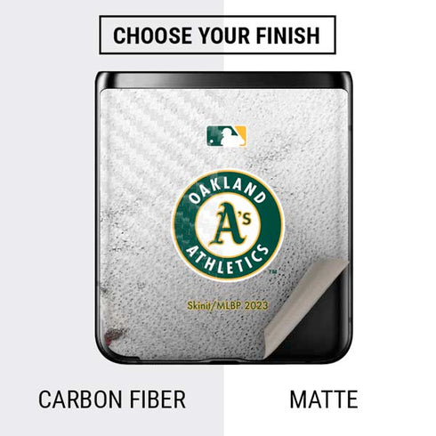 MLB Oakland Athletics Game Ball Galaxy Z Flip Skin