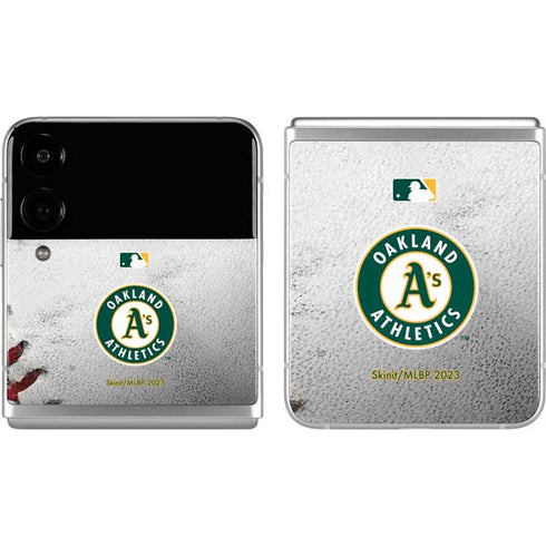 MLB Oakland Athletics Game Ball Galaxy Z Flip4 5G Skin