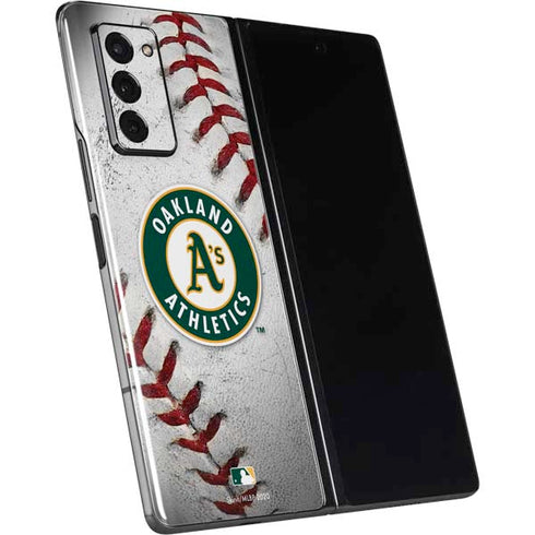 MLB Oakland Athletics Game Ball Galaxy Z Fold2 5G Skin