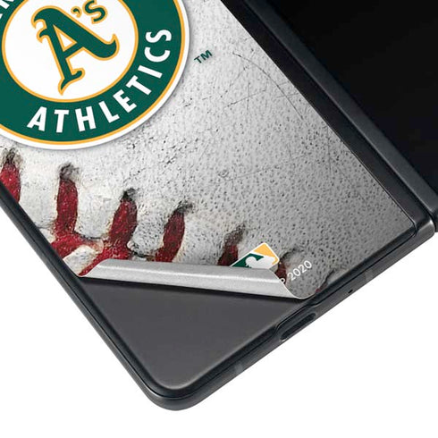 MLB Oakland Athletics Game Ball Galaxy Z Fold3 5G Skin