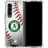 MLB Oakland Athletics Game Ball Galaxy Z Fold4 5G Clear Case