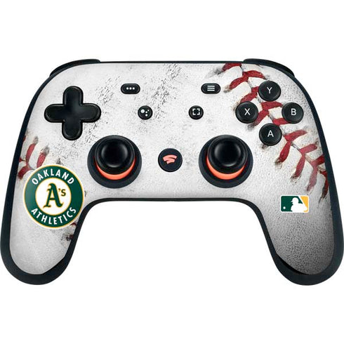 MLB Oakland Athletics Game Ball Google Stadia Controller Skin