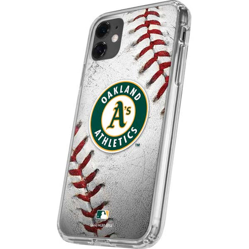 MLB Oakland Athletics Game Ball iPhone 11 Clear Case