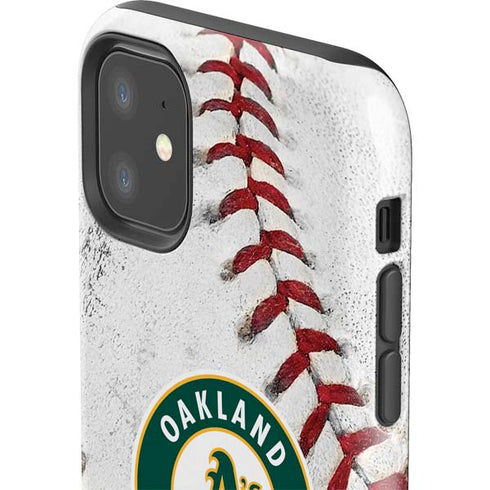 MLB Oakland Athletics Game Ball iPhone 11 Impact Case