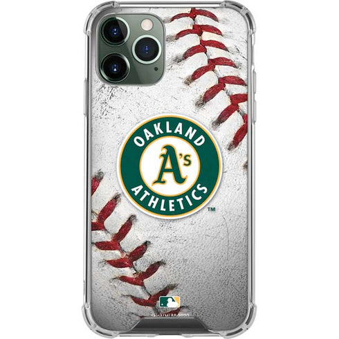 MLB Oakland Athletics Game Ball iPhone 11 Pro Max Clear Case