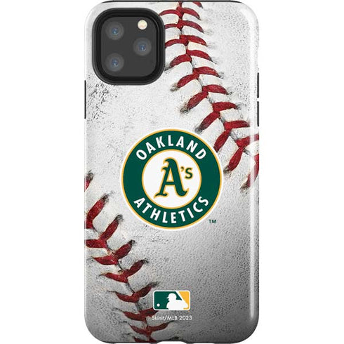 MLB Oakland Athletics Game Ball iPhone 11 Pro Max Impact Case