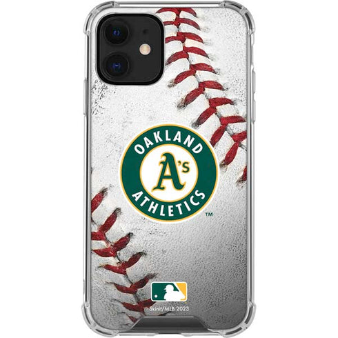 MLB Oakland Athletics Game Ball iPhone 12 Clear Case