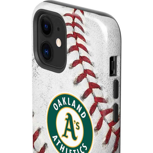 MLB Oakland Athletics Game Ball iPhone 12 Mini Impact Case