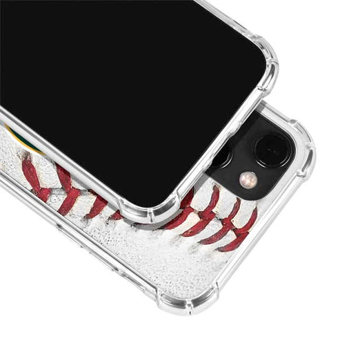 MLB Oakland Athletics Game Ball iPhone 14 Plus Clear Case