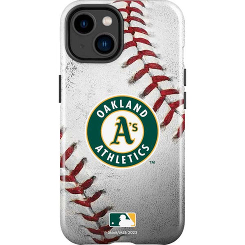 MLB Oakland Athletics Game Ball iPhone 15 Plus Impact Case