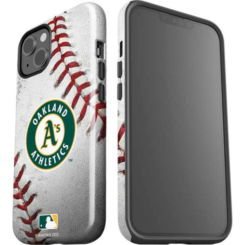 MLB Oakland Athletics Game Ball iPhone 15 Plus Impact Case