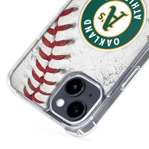 MLB Oakland Athletics Game Ball iPhone 15 Plus MagSafe Case