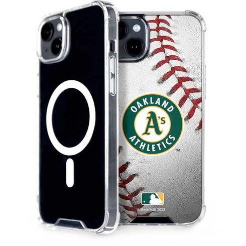 MLB Oakland Athletics Game Ball iPhone 15 Plus MagSafe Case
