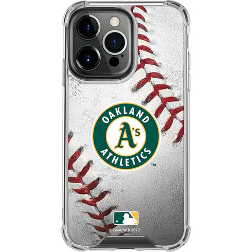 MLB Oakland Athletics Game Ball iPhone 15 Pro Clear Case