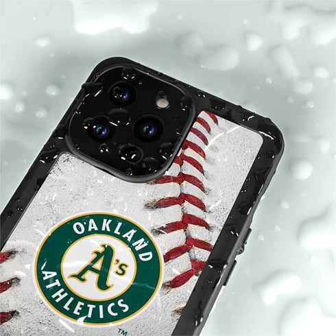 MLB Oakland Athletics Game Ball iPhone 14 Pro Max Waterproof Case