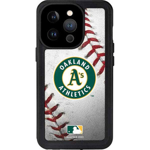 MLB Oakland Athletics Game Ball iPhone 14 Pro Waterproof Case