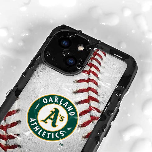 MLB Oakland Athletics Game Ball iPhone 15 Plus Waterproof Case