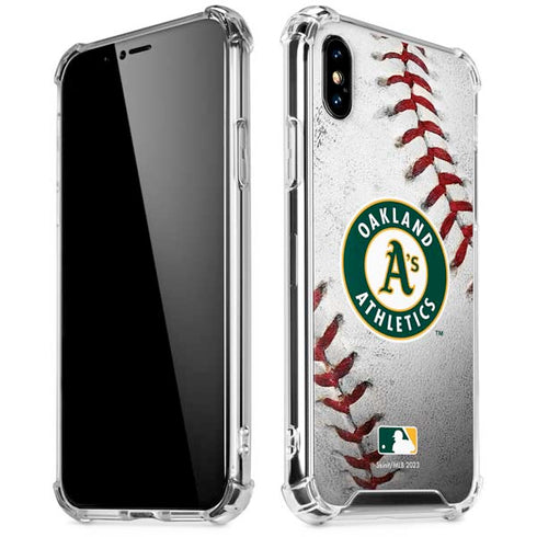 MLB Oakland Athletics Game Ball iPhone XS Max Clear Case