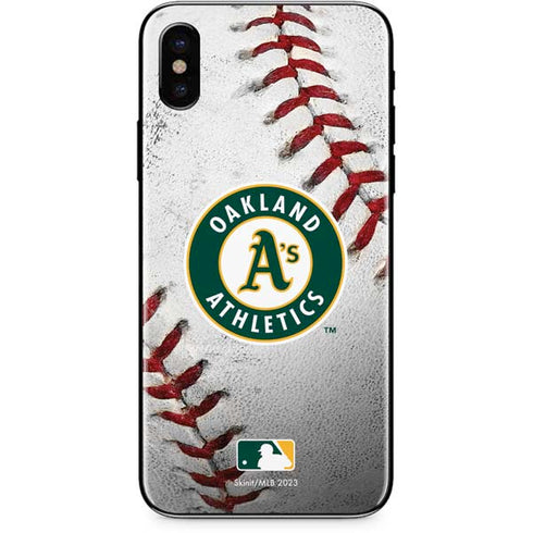 MLB Oakland Athletics Game Ball iPhone XS Skin
