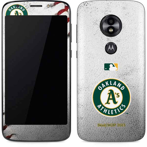 MLB Oakland Athletics Game Ball Moto E5 Play Skin