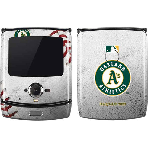 MLB Oakland Athletics Game Ball Motorola RAZR Skin