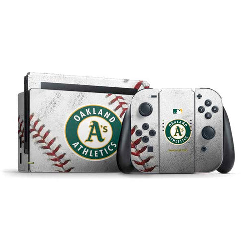 MLB Oakland Athletics Game Ball Nintendo Switch Bundle Skin