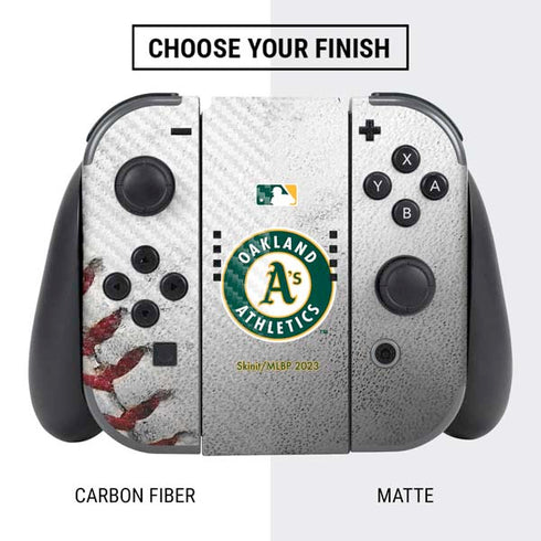 MLB Oakland Athletics Game Ball Nintendo Switch Bundle Skin