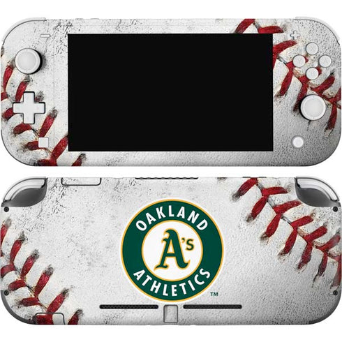 MLB Oakland Athletics Game Ball Nintendo Switch Lite Skin