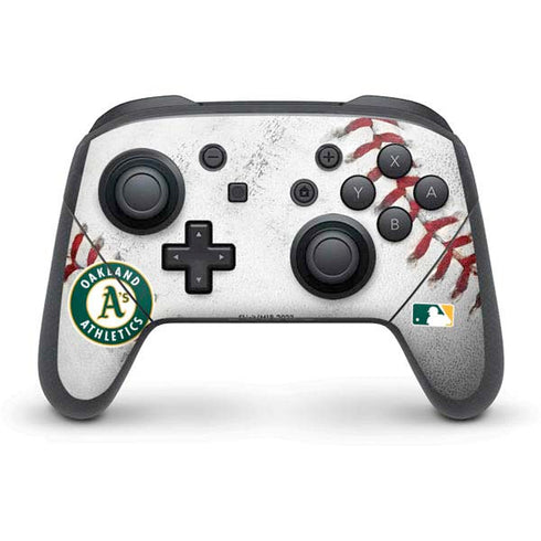 MLB Oakland Athletics Game Ball Nintendo Switch Pro Controller Skin